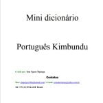 Mini Dicionário – Kimbundu